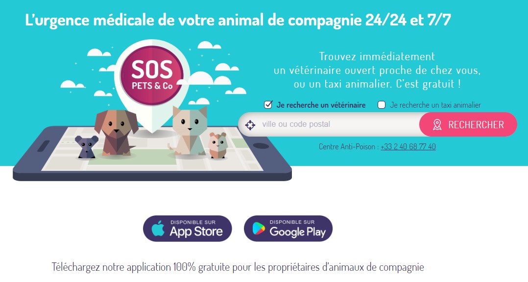 SOS PETS & CO : L'application urgence médicale pour votre animal